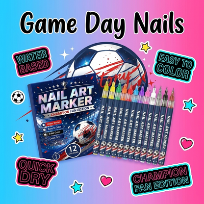 ⚽ Game Day Soccer Nail Art Pens | Paint Team Colors In Seconds