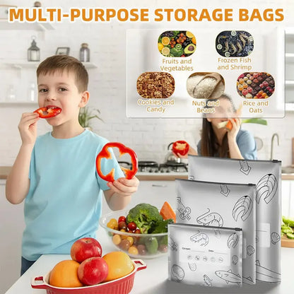 ⏰BLACK FRIDAY SALE🧊New reusable upgraded thickened upright aluminum foil sealing storage bags