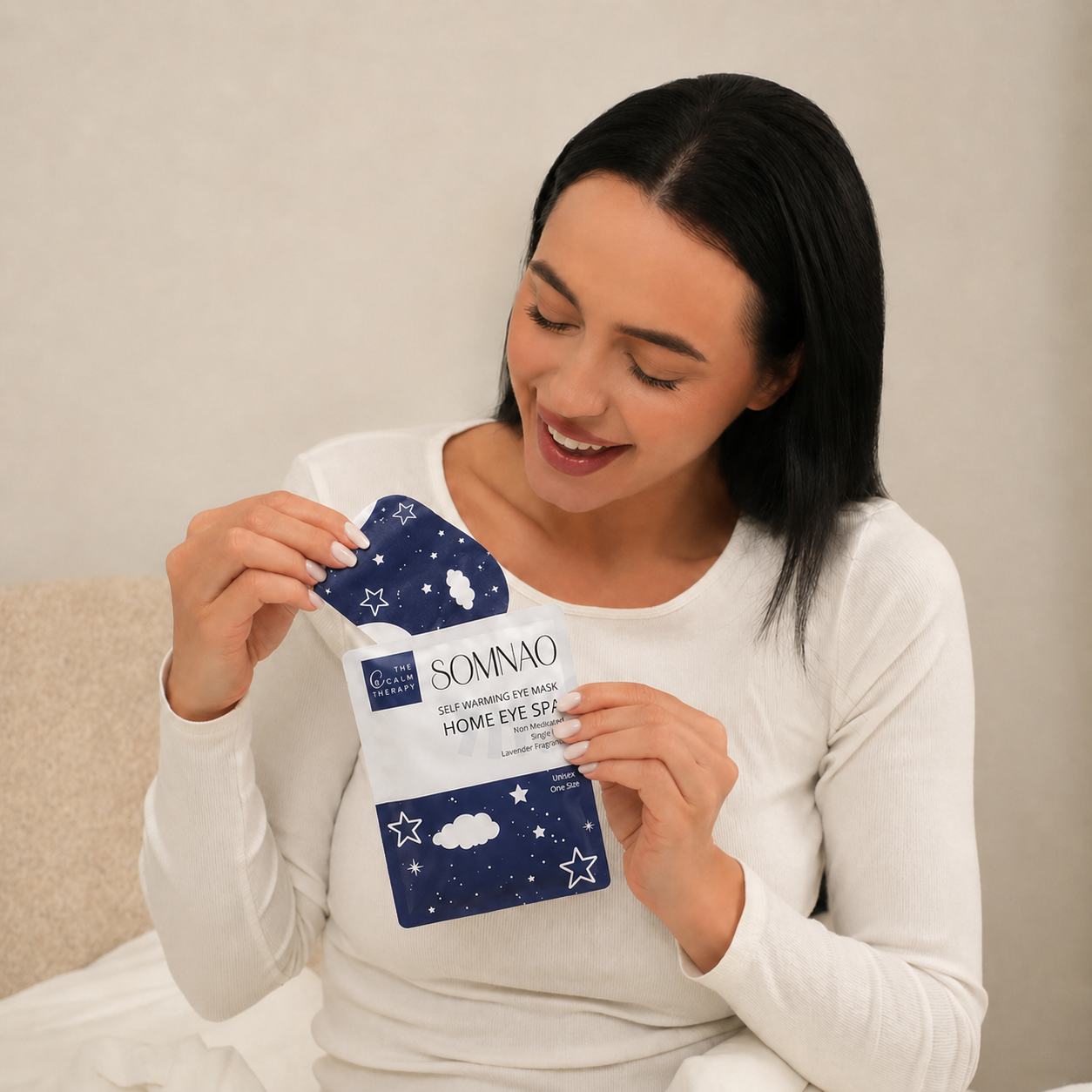 Lavender-scented steam eye mask